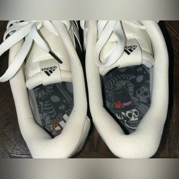 Brand new Adidas VL Court 3.0 Size 12 1/2 Day of the Dead Edition - Picture 6 of 6